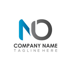 Initial Letter NO Logo Design Vector Template. Creative Abstract NO Letter Logo Design