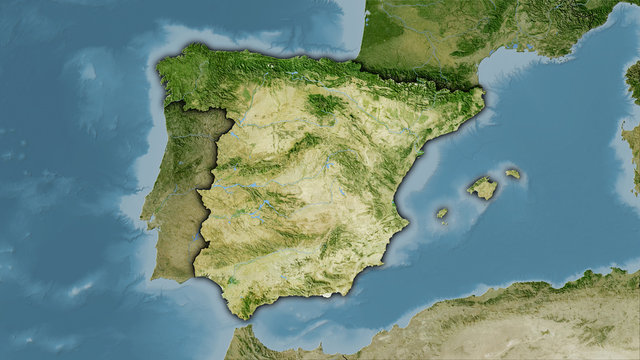 Spain, satellite B - dark glow