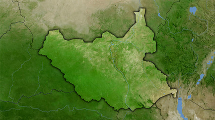 South Sudan, satellite B - dark glow