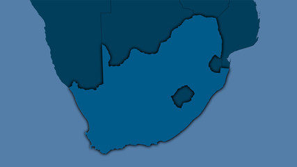 South Africa, solid - dark glow