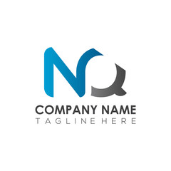 Initial Letter NQ Logo Design Vector Template. Creative Abstract NQ Letter Logo Design
