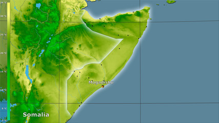 Somalia, annual temperature - composition