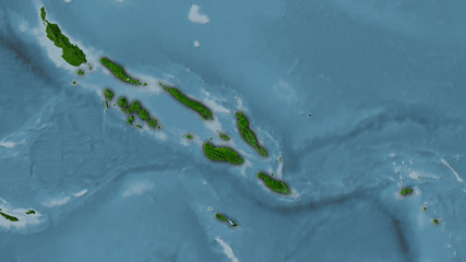 Solomon Islands, satellite B - dark glow