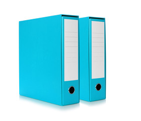 Two Blue office folder on white background