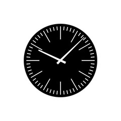Clock icon in trendy flat design