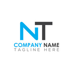 Initial Letter NT Logo Design Vector Template. Creative Abstract NT Letter Logo Design