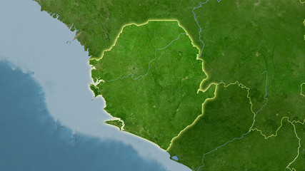 Sierra Leone, satellite B - light glow