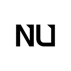 Initial Letter NU Logo Design Vector Template. Creative Abstract NU Letter Logo Design