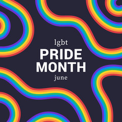 LGBT pride month . Background, poster, postcard, banner design. - 345732214
