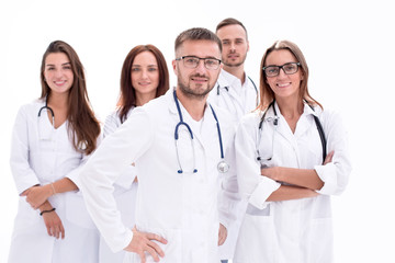 Fototapeta premium close up. confident group of doctors standing together