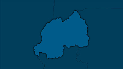 Fototapeta premium Rwanda, solid - dark glow