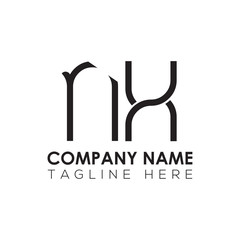 Initial Letter NX Logo Design Vector Template. Creative Abstract NX Letter Logo Design