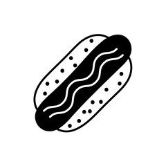 hot dog silhouette style icon vector design