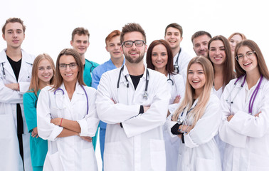 Fototapeta premium professional medical center staff standing together. teamwork