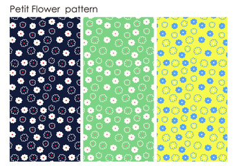 花柄　壁紙　背景　set of seamless patterns