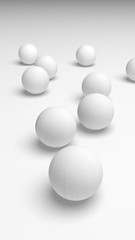 White abstract background. Lowpoly backdrop. Crumpled paper. 3D illustration