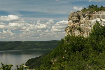 Cloudy sky reflected in the lake