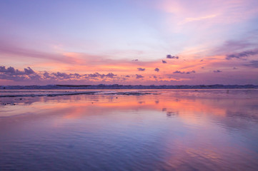 Fototapeta na wymiar Beaches in Bali at sunset