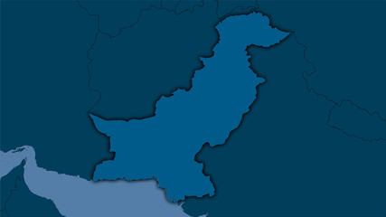 Pakistan, solid - dark glow