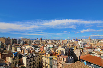 Naklejka premium Vista aérea de la Ciudad de Valencia, España