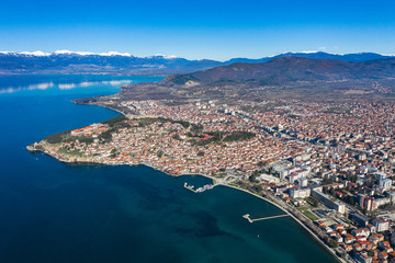 Panoramic view of Ohrid city, Northern Macedonia