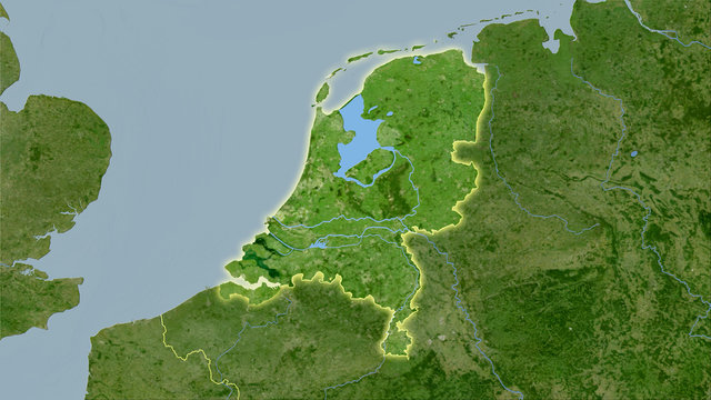 Netherlands, satellite B - light glow