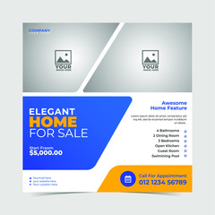 Modern Elegant Real Estate Social Media Post Banner Vector Template