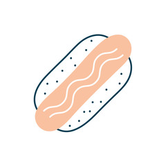 hot dog flat style icon vector design