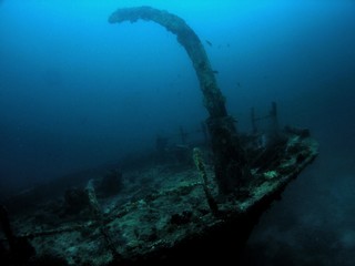Halaveli wreck in Arabian sea, Ari Atoll, Maldives, underwater photograph