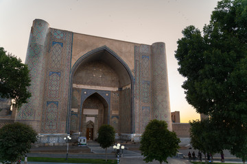 Fototapeta na wymiar The memorial complex Shohizinda mausoleum in Bukhara, Uzbekistan
