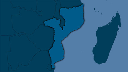 Mozambique, solid - dark glow