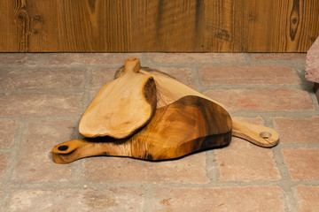 Handmade natural wood chopping board