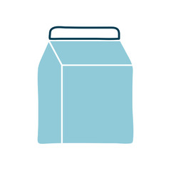 Isolated milk box flat style icon vector design