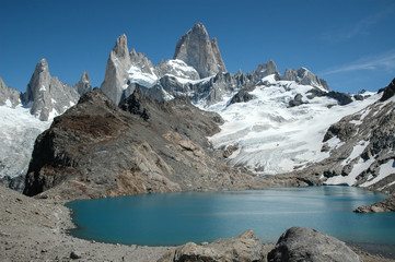 South America snowy mountain, fitz roy, el calafate