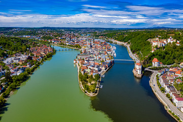 Fototapeta Passau Luftbilder | Hochwertige Drohnenaufnahmen von Passau | Passau  obraz