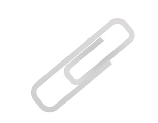 Isolated paper clip. vector illustration