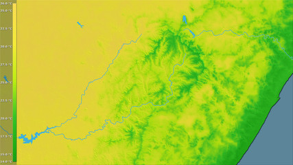 Lesotho, annual range - raw data