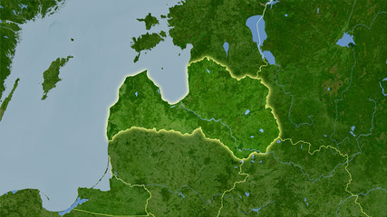 Latvia, satellite B - light glow