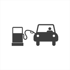 gas station vector icon on a white background