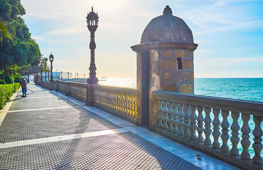 The sunset walk in Cadiz, Spain