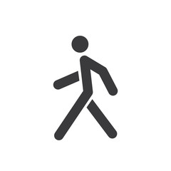 Walking man vector icon. People walk sign illustration. Pedestrian pictogram.