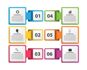 Infographic template for business presentations or information banner.