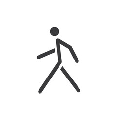 Walking man vector icon. People walk sign illustration. Pedestrian pictogram.
