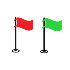 Flag icon vector in different color