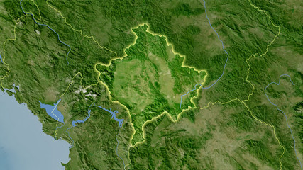 Kosovo, satellite B - light glow