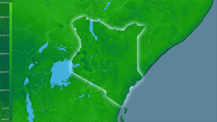 Kenya, annual range - light glow