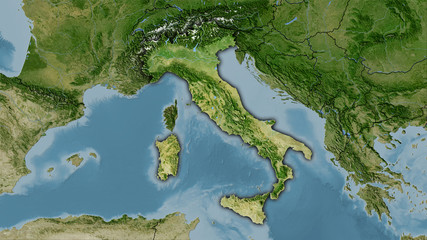 Italy, satellite B - dark glow