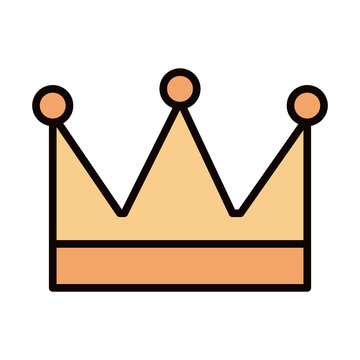 king crown decoration celebration line and fill icon