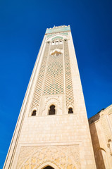 Hassan II Mosque in Casablanca.   The largest mosque in Morocco.