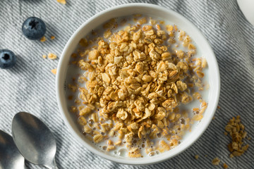 Healthy Organic Granola with Milk